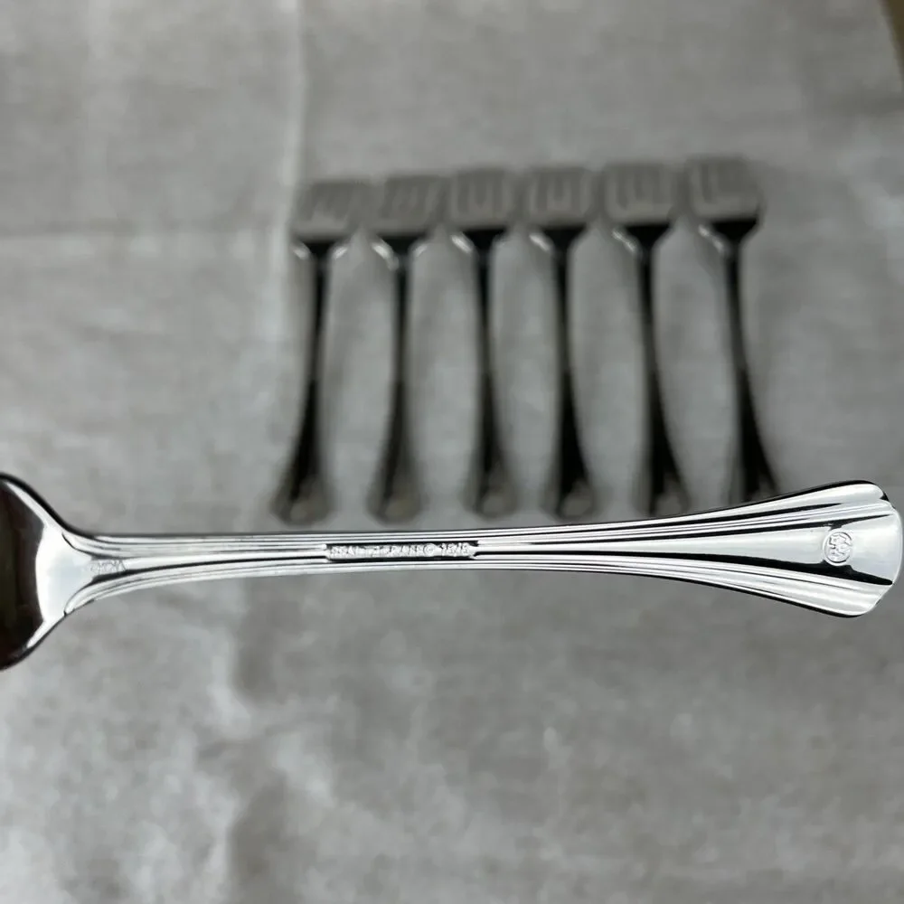Lot Of 7 Pfaltzgraff MARGATE Dessert Salad Forks‎ Stainless Flatware
